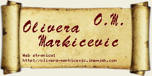 Olivera Markićević vizit kartica